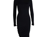 T by Alexander Wang Black Long Sleeve Asymmetrical Dress Womens Size S - £27.36 GBP
