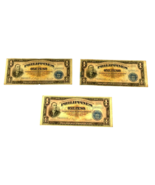 Lot of 3 One-Peso Treasury Certificate Notes - Victory Series No. 66 - $3,857.21 MXN
