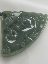 Icy Ice Green 100% Burma Jadeite Jade Double Dragon Pendant # 131.05 carat # - £944.29 GBP