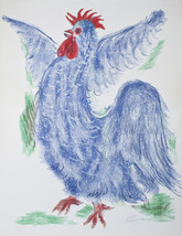 &quot; Rooster &quot; Da Reuven Rubin Firmato Edizione Limitata #41/100 Litografia Su - £1,297.56 GBP