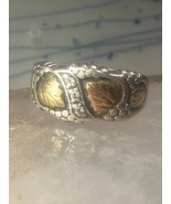 Black Hills Gold ring size 10 leaves wedding band sterling silver girls ... - €133,72 EUR