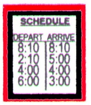 AMERICAN FLYER TRAINS TRAIN SCHEDULE SIGN FLYERVILLE MINI-CRAFT STICKER ... - $9.99