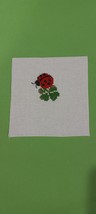 Completed Ladybug On Leave Finished Cross Stitch Diy Crafting - $4.99
