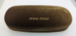 Miu Miu Hard Clamshell Velvet Case for Eyeglasses Olive w/ Box - £19.49 GBP