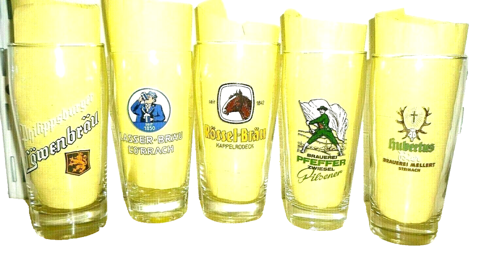 5 GERMAN BREWERIES Multiples 1 German Beer Glasses