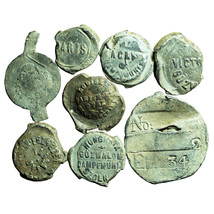 Lead Seals Lot of 8 Seals Europe 14-29mm Late 19th Start 20th Century 04068 - £25.17 GBP