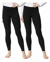 32 DEGREES Ladies&#39; Base Layer Heat Pant 2-Pack Black leggins XL, Black/Black - £23.59 GBP