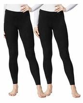 32 DEGREES Ladies&#39; Base Layer Heat Pant 2-Pack Black leggins XL, Black/Black - £23.62 GBP