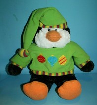 Dan Dee Big Penguin 20&quot; Xmas Ornaments Sweater Hat Plush Stuffed Animal Soft Toy - £16.01 GBP