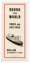 Dollar Steamship Around the World Brochure 1935 Fares and Sailings Route Map  - £37.98 GBP
