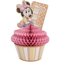 Disneys Minnie Mouse 1st Centerpiece Birthday Cupcake Party Supplies New - £5.18 GBP