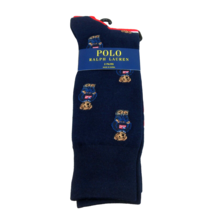 Polo Ralph Lauren Bear Socks Mens Size 6-13 Denim Blue Red 2-Pack NEW - $34.15 CAD