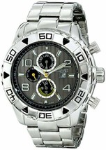 NEW August Steiner AS8130SSB Men&#39;s Multi-Functional Grey Dial Silver Metal Watch - £42.79 GBP