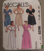 McCall&#39;s Pattern 9625 Misses&#39; Evening Dress &amp; Half Slip 3 Lengths Size 8 Vtg 80s - £6.68 GBP