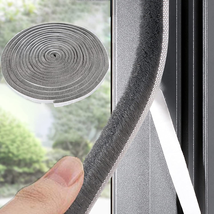 Weather Stripping Seal Strip 33 Ft Selfadhesive 0.35 Wide X 0.2 Inch Thick, Gray - £19.22 GBP