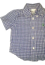 Ralph Lauren Baby Boys Gingham Button Down Shirt Blue White 12M Polo image 3