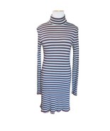 Urban Outfitters BDG Kaylyn Turtleneck Y2K Ribbed Gray Stripe Mini Dress... - $10.81 CAD