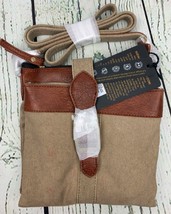 Fold Over and Intermix Convertible Upcycled Canvas Tote and Crossbody - $44.41