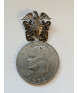 WW2 États-unis Marine Officer Chapeau Insignes Aigle Broche 10K Gf 925 A... - $519.37 MXN