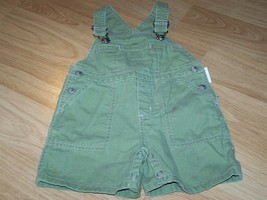 Infant Size 3-6 Months Gymboree Solid Green Shortalls Bib Overalls EUC  - $12.00