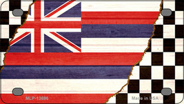 Hawaii Racing Flag Novelty Mini Metal License Plate Tag - £11.74 GBP