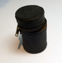 Black leather 35mm Film Roll Holder Canister Case - $12.62