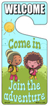 Join The Adventure Novelty Metal Door Hanger DH-210 - $18.95