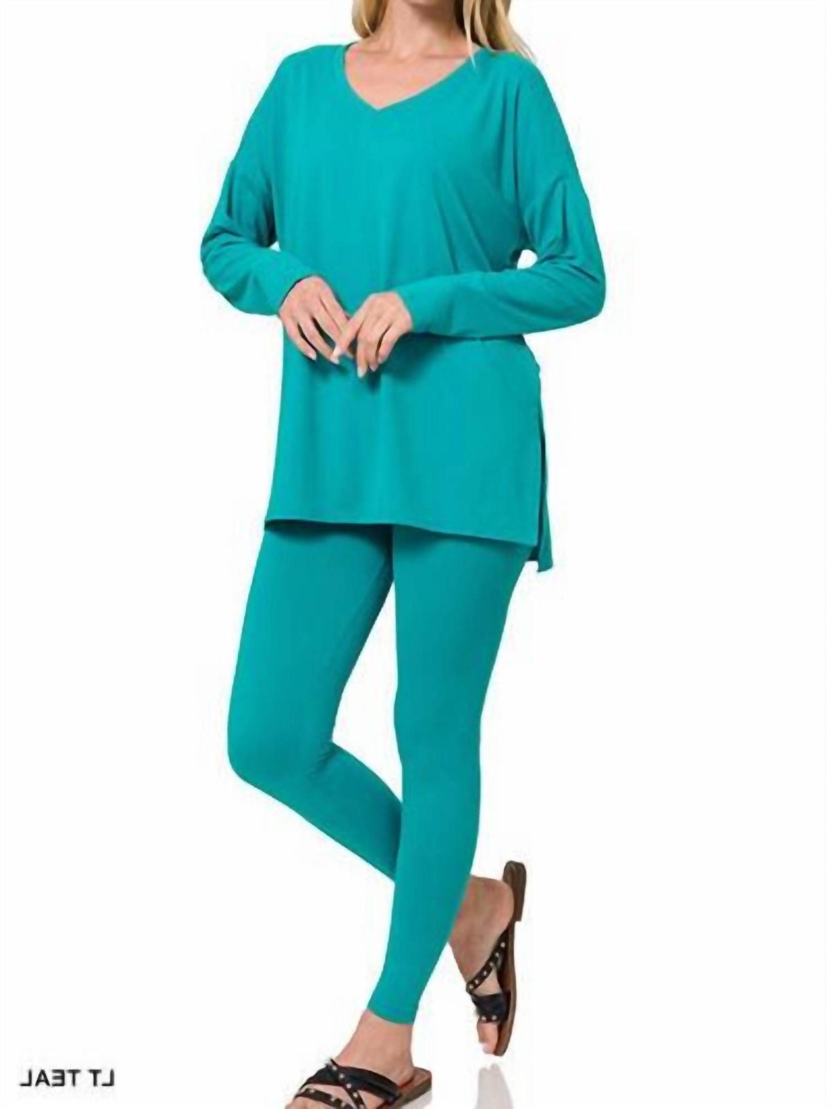 Zenana v neck lounge sets size M - $34.65