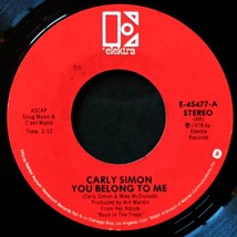 Carly Simon - You Belong To Me / In A Small Moment [7&quot; 45 rpm Single] Elektra - £2.66 GBP