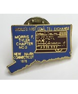 Worlds First Coml. Tel. Exchange Lapel Pin New Haven Connecticut Morris ... - £11.79 GBP