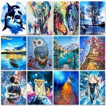Paint By Numbers Kit Scenery Animals DIY Oil Painting Craft for Adults B... - £13.87 GBP