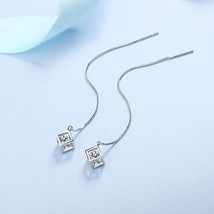Ng drop earrings for women sterling silver brilliant diamond brides bridesmaid dangling thumb200
