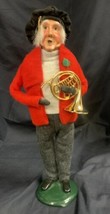 Byers Choice Waite Musican With French Horn In Red Coat - £26.50 GBP