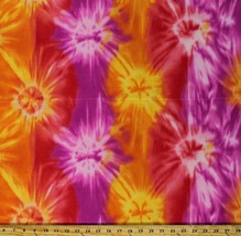 Fleece Tie Dye Tie-Dye Red Orange Yellow Purple Pink Fleece Fabric Print A326.21 - £21.00 GBP