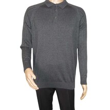 Men's Sweater Knit By BRANGO Turkey Polo Neck Cotton Blend 21228 Charcoal Gray image 12