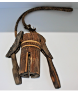 Vintage Wooden Cow/Buffalo Bell Double Clackers Hand Carved Thailand - $1,214.92 MXN