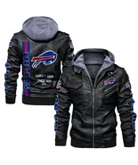 Buffalo Bills Bomber Vintage Motorcycle Men Leather Jacket - $2,023.03 MXN+