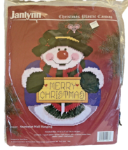 Christmas Plastic Canvas Kit Snowman Wall Hanging Janlynn 13.5&quot; x 17.5&quot; NIP - £14.82 GBP