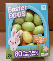 Easter Egg Treat Containers 80ea Boxed 2&quot; Multi Colored For Egg Hunts NI... - £4.38 GBP