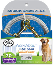 Four Paws Tie-Out Cable Heavy Weight 20&#39; long - 1 count Four Paws Tie-Ou... - $36.06
