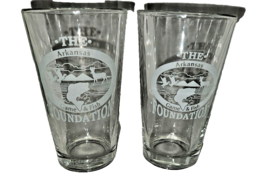 Arkansas Game &amp; Fish Foundation Glass Pilsner Beer 2 Mugs NEW Unused Hunt Fish - £22.79 GBP