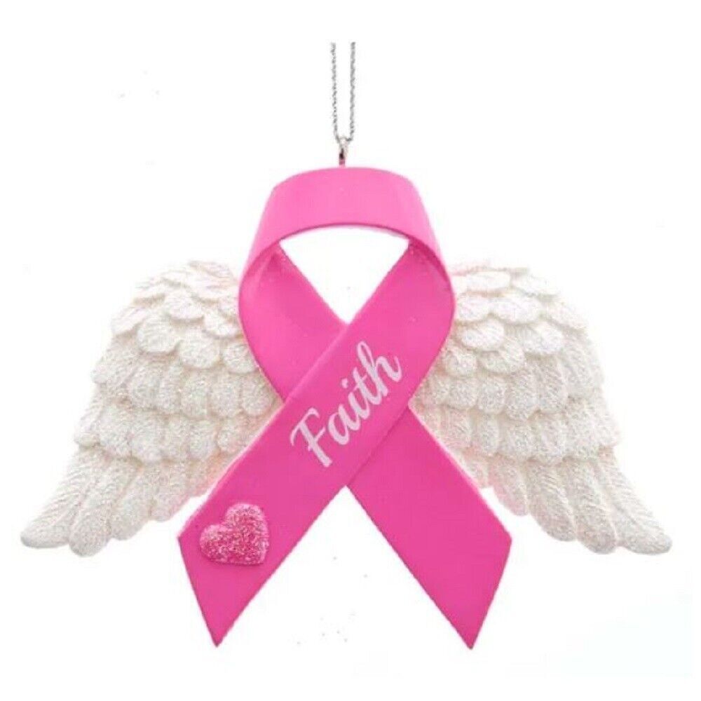 Primary image for Susan G Komen Pink Ribbon Wings Christmas Tree Ornament SM2201