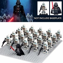 21pcs/lot Star Wars Darth Vader Leader Army Clone Trooper Minifigures Block - £26.31 GBP