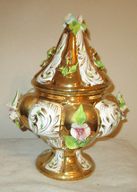 Capodimonte Italy Large Lidded Footed Hand Painted Centerpiece Dish Candy - $241.92