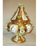 Capodimonte Italy Large Lidded Footed Hand Painted Centerpiece Dish Candy - $241.92