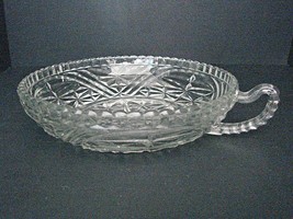 1960 Anchor Hocking Nappy Dish Bowl Stars and Bars Handle Candy 6x1.5&quot; Vintage - £11.56 GBP