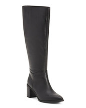NEW FRANCO SARTO BLACK  LEATHER TALL BOOTS SIZE 7.5 M $229 - $153.03