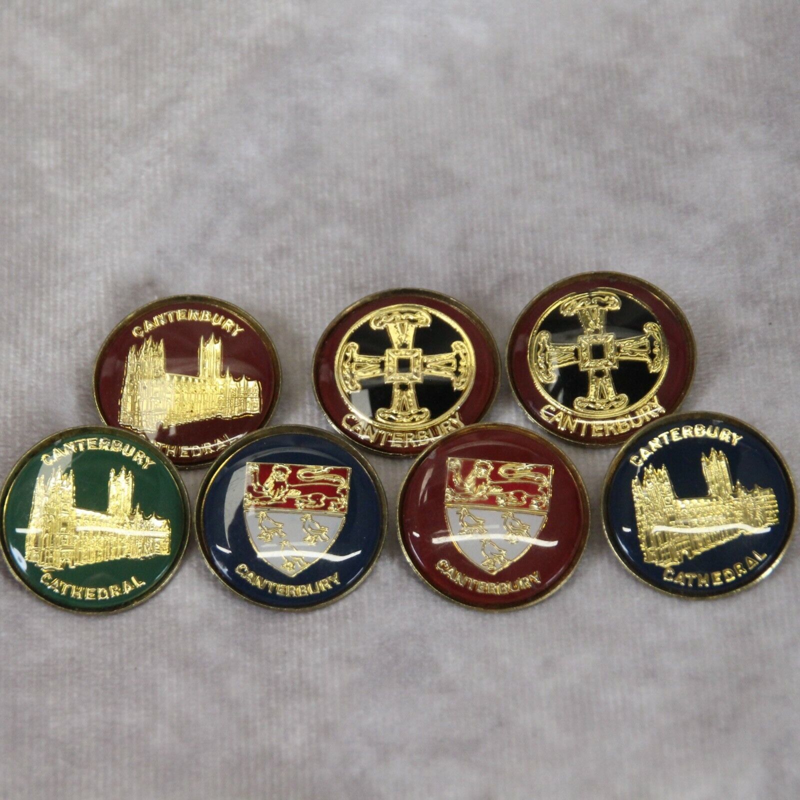 Canterbury UK Britain Vintage Collectible Pin Button Cathedral Cross Shi... - $34.29