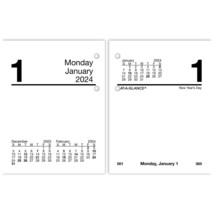 2024 AT-A-GLANCE 3.75" x 3" Daily Desk Calendar Refill White/Black (E919-50-24) - £22.66 GBP