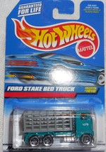 1999 Hot Wheels Mattel Wheels "Ford Stake Bed Truck" Collector#1010 Mint On Card - $3.00